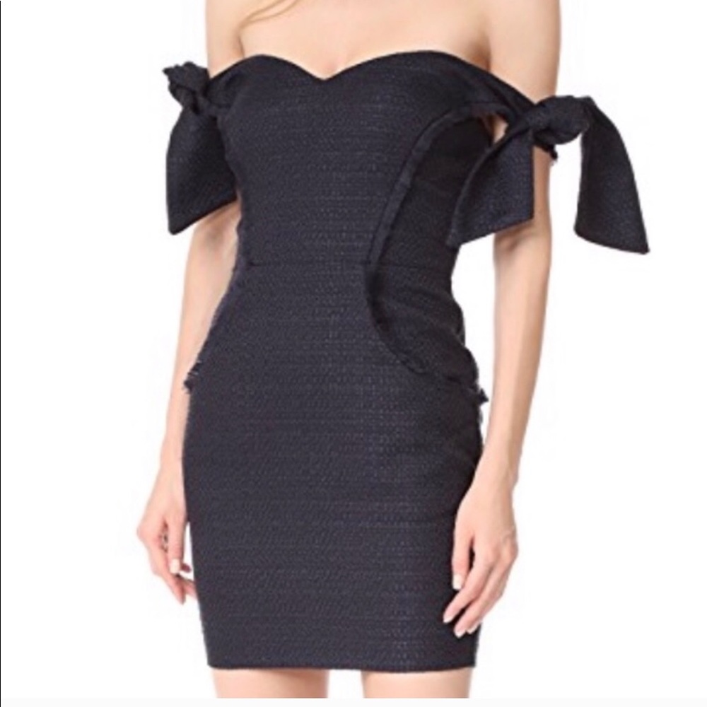Navy tweed dress